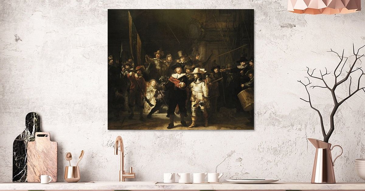 Muursticker De Nachtwacht - Rembrandt van Rijn